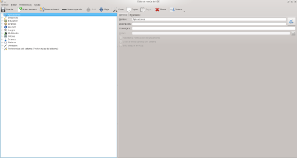KDE-editor aplicaciones
